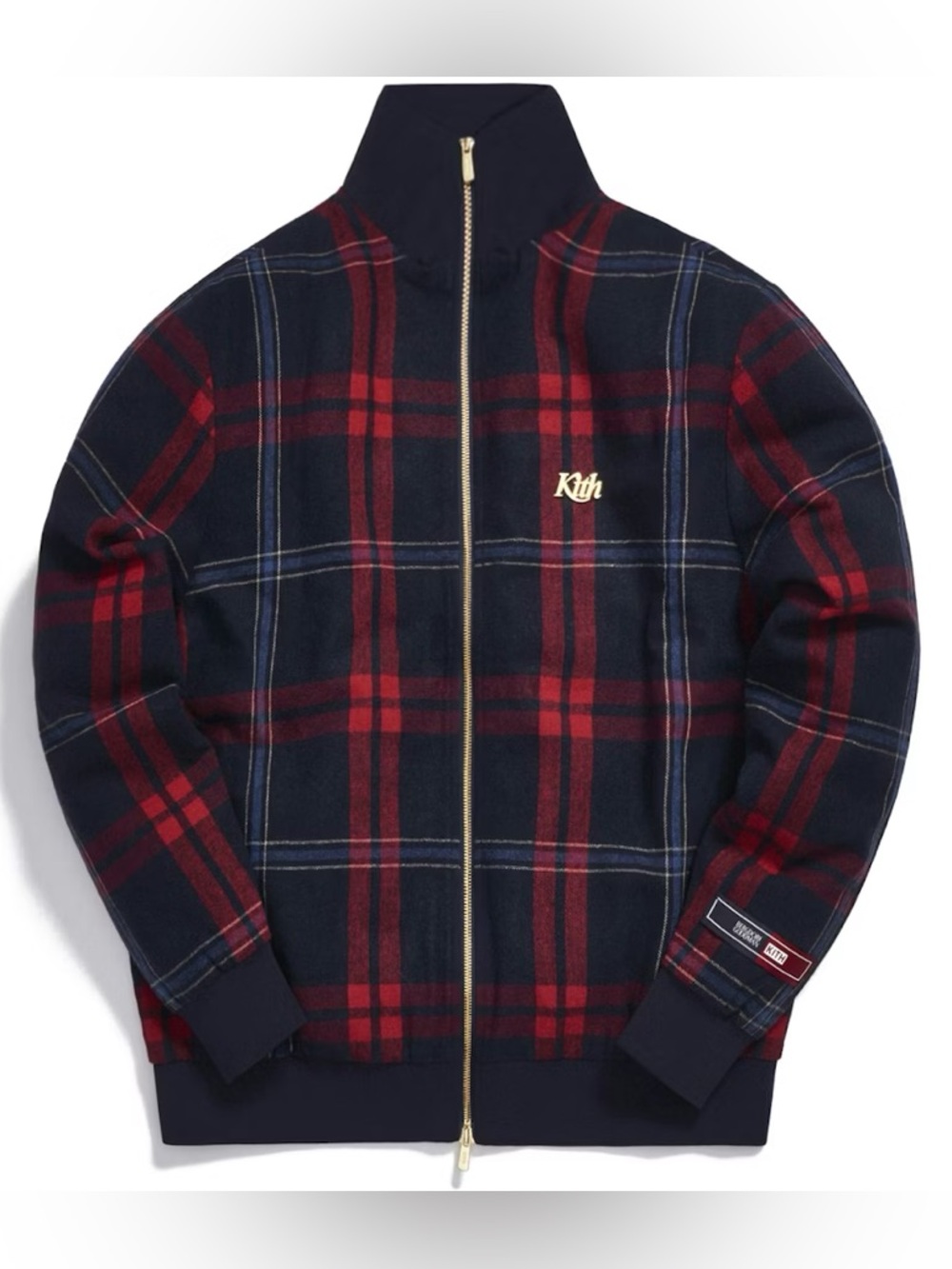 Kith for Bergdorf Goodman Men’s Lewis Track Jacket in Navy/Blue Plaid